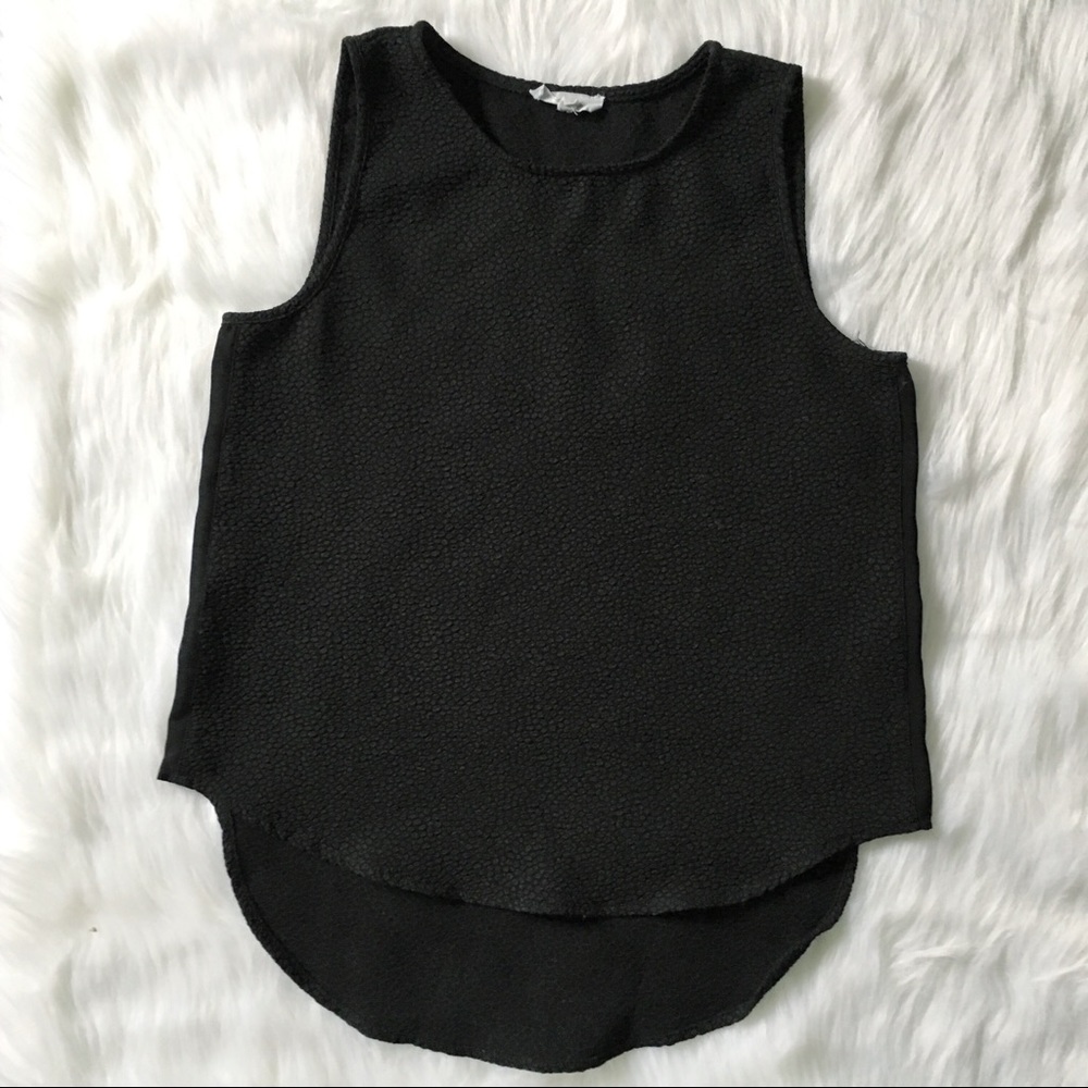 Love Culture Textured High Low Hem Tank Top
